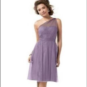 Eggplant Purple Chiffon Bridesmaid Gown